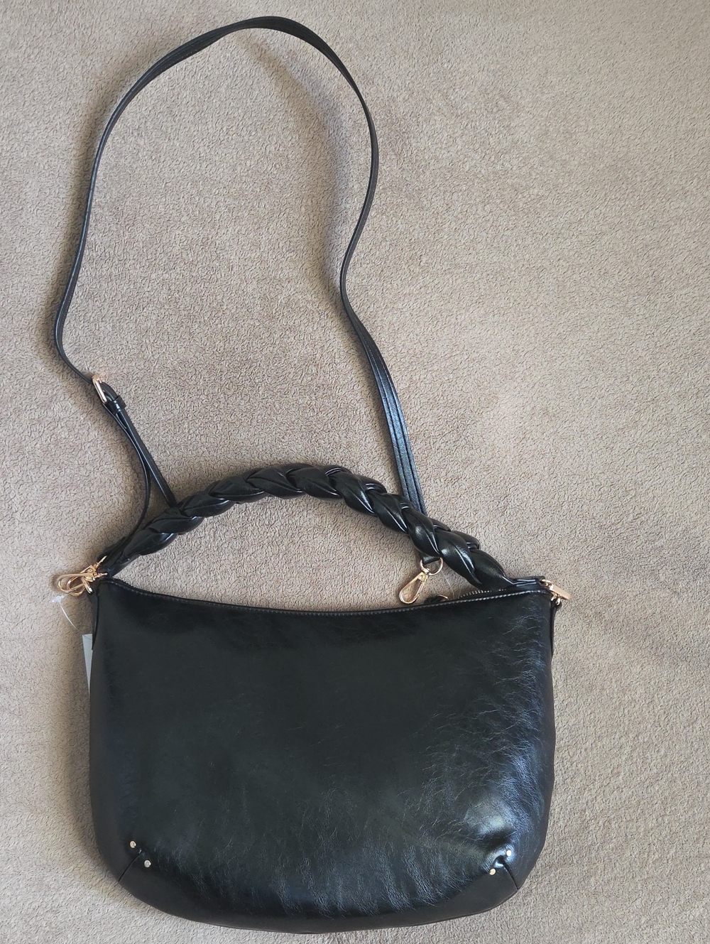 Rebecca Minkoff Eldridge Braided Shoulder Bag Black